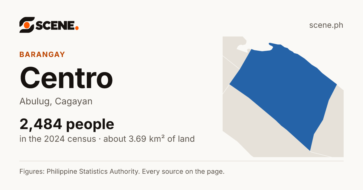 Centro, Abulug, barangay: 2,484 people in the 2024 census