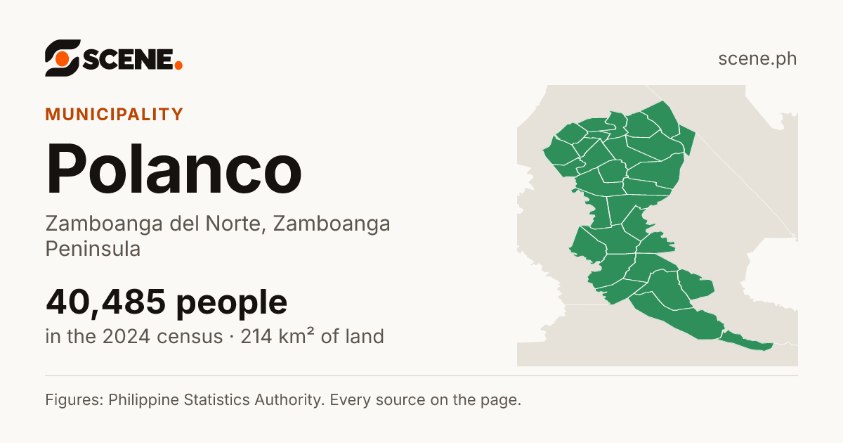 Polanco, Zamboanga del Norte, municipality: 40,485 people in the 2024 census