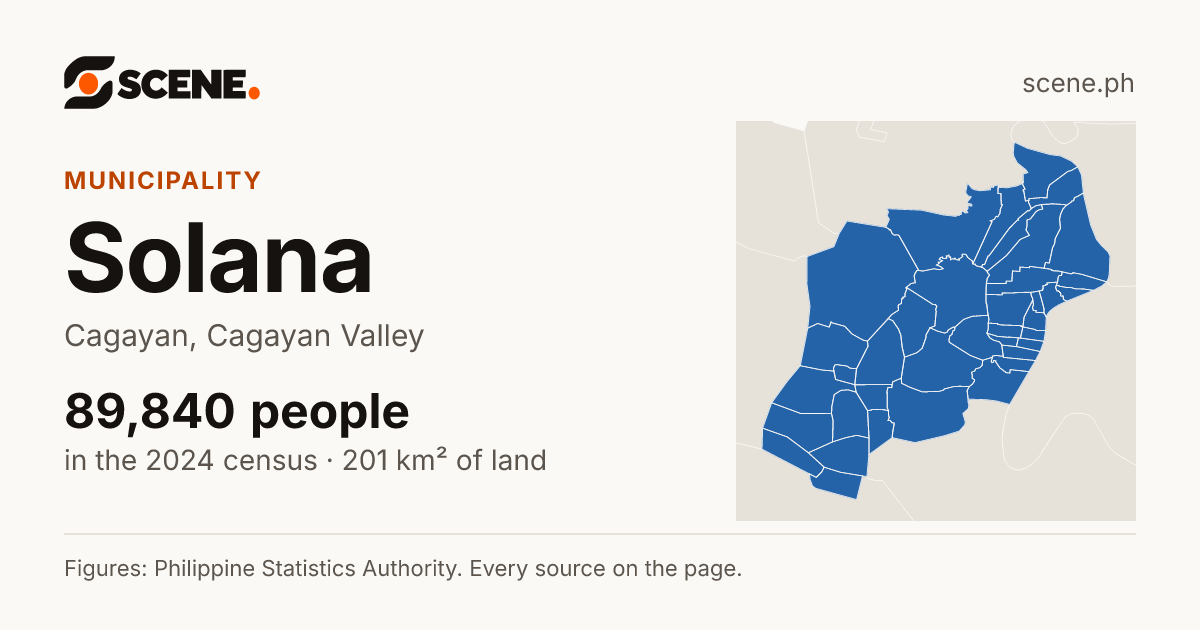 Solana, Cagayan, municipality: 89,840 people in the 2024 census