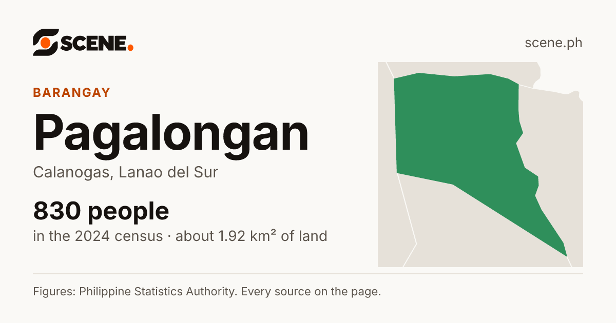 Pagalongan, Calanogas, barangay: 830 people in the 2024 census