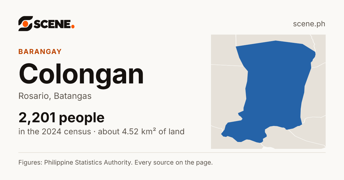 Colongan, Rosario, barangay: 2,201 people in the 2024 census