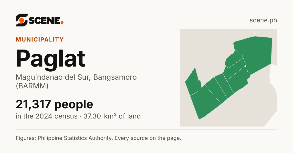 Paglat, Maguindanao del Sur, municipality: 21,317 people in the 2024 census