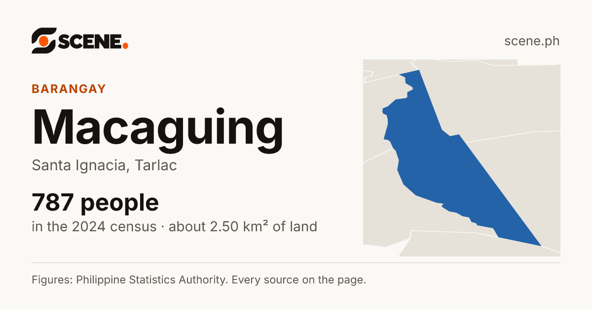 Macaguing, Santa Ignacia, barangay: 787 people in the 2024 census