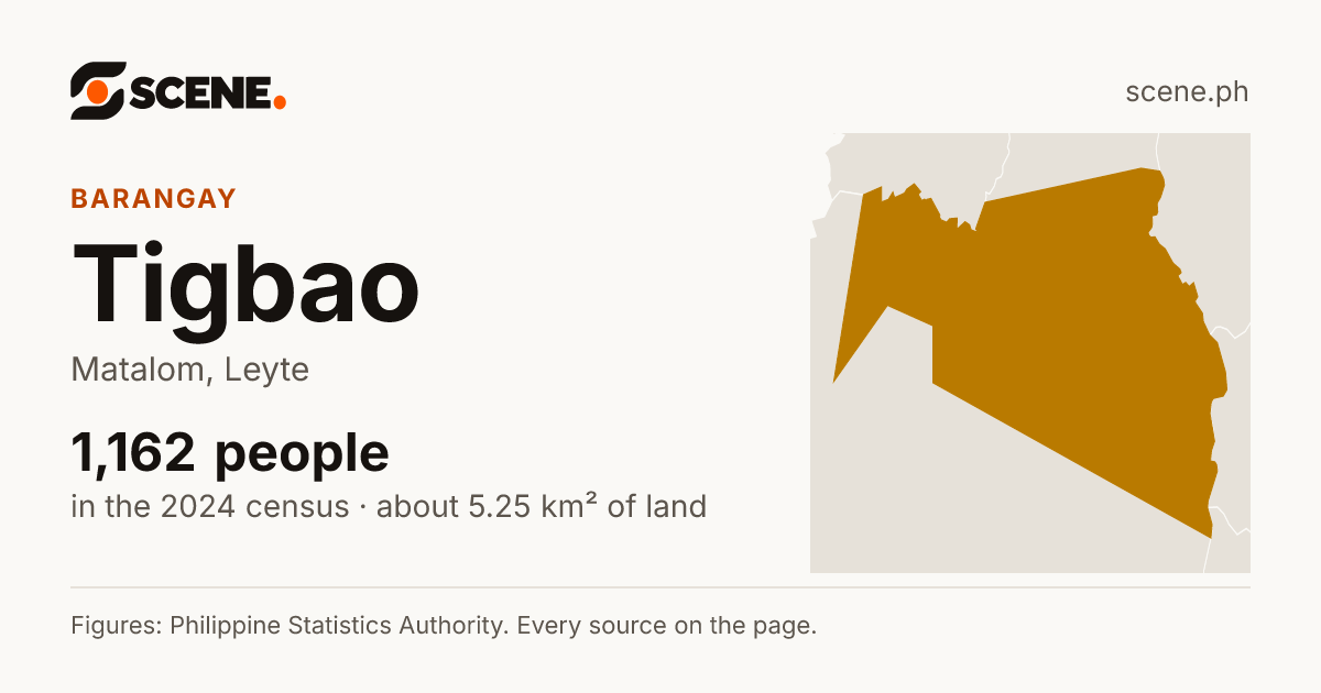 Tigbao, Matalom, barangay: 1,162 people in the 2024 census