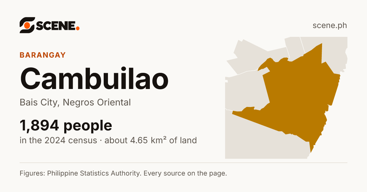 Cambuilao, Bais City, barangay: 1,894 people in the 2024 census