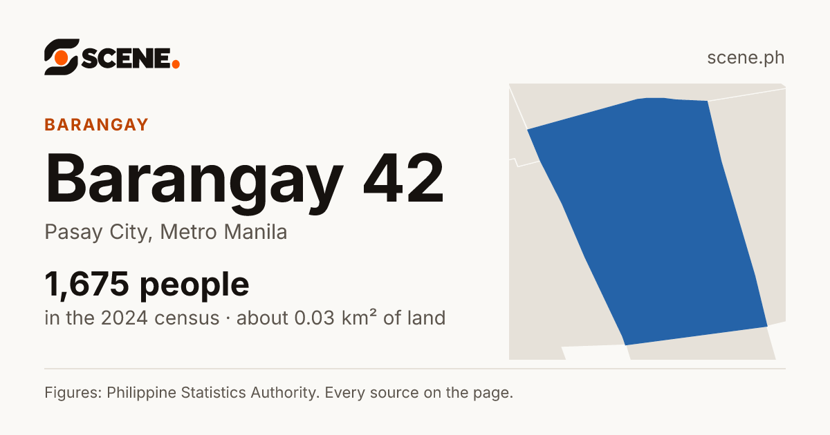 Barangay 42, Pasay City, barangay: 1,675 people in the 2024 census