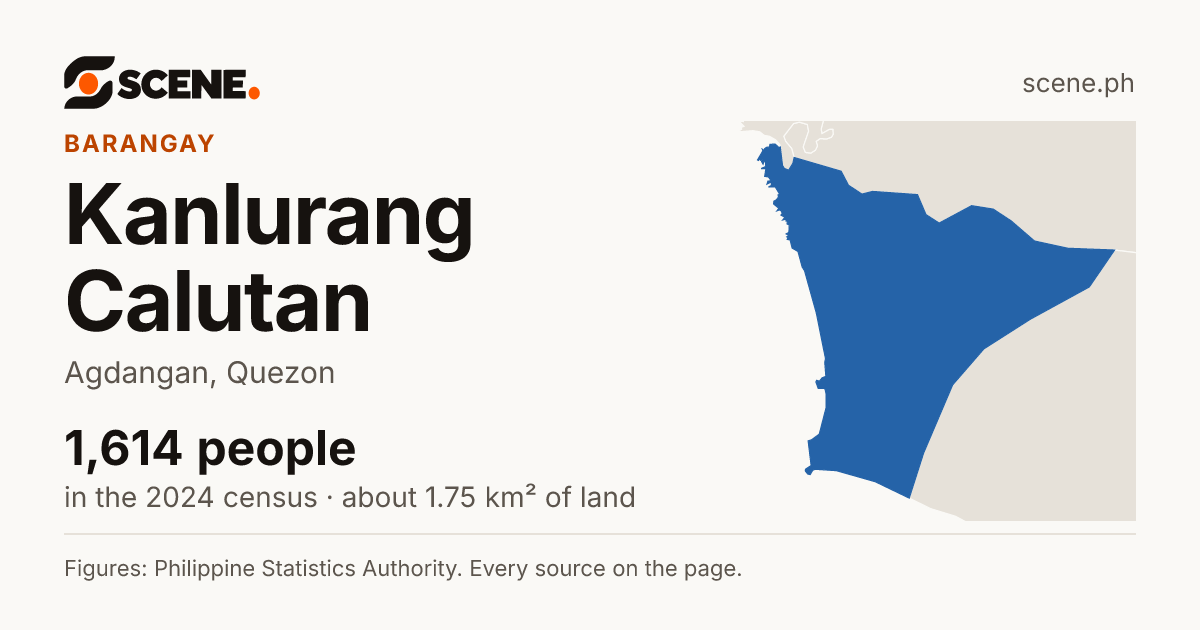 Kanlurang Calutan, Agdangan, barangay: 1,614 people in the 2024 census