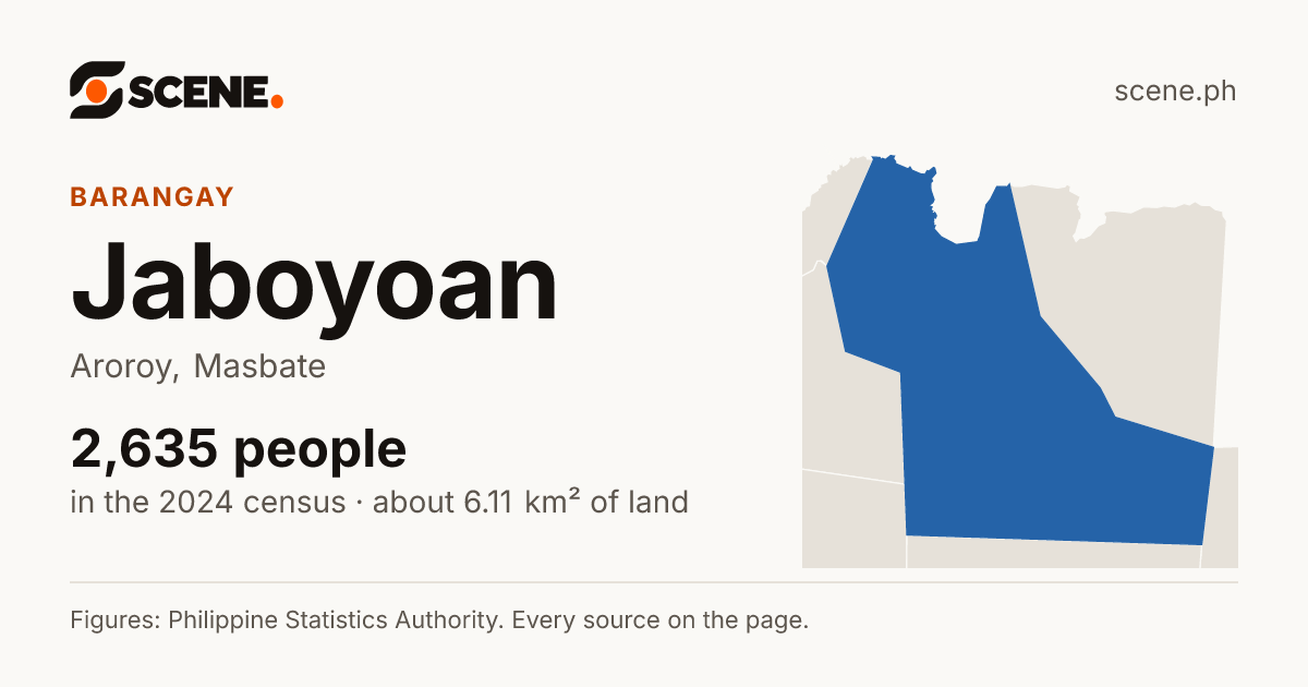 Jaboyoan, Aroroy, barangay: 2,635 people in the 2024 census