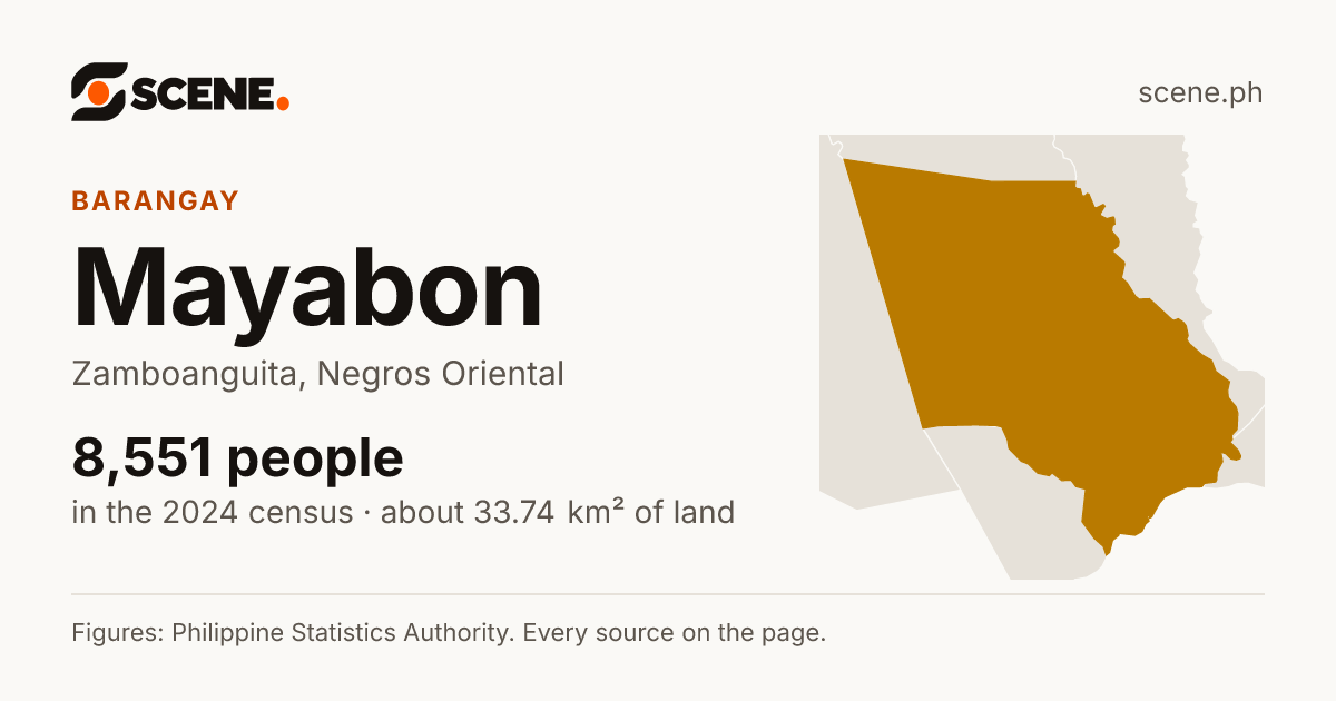 Mayabon, Zamboanguita, barangay: 8,551 people in the 2024 census