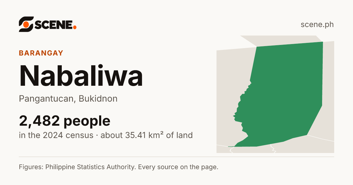 Nabaliwa, Pangantucan, barangay: 2,482 people in the 2024 census