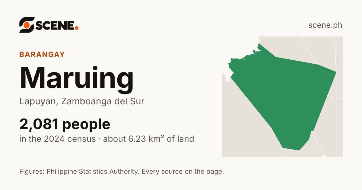 Maruing, Lapuyan, barangay: 2,081 people in the 2024 census