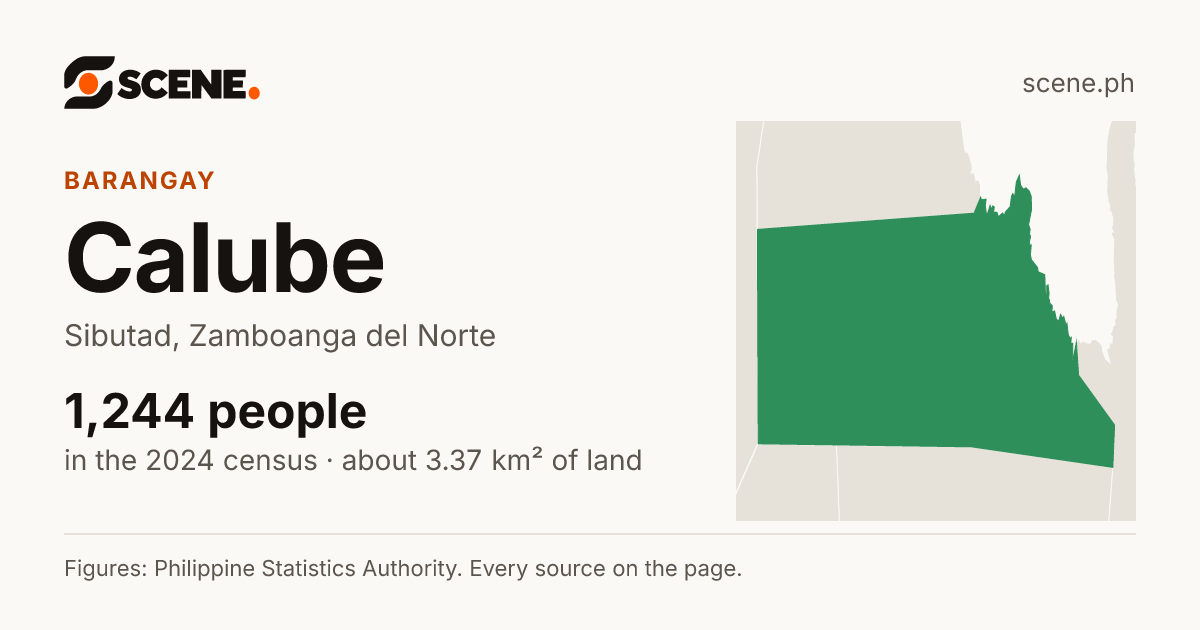Calube, Sibutad, barangay: 1,244 people in the 2024 census