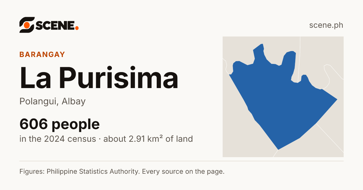 La Purisima, Polangui, barangay: 606 people in the 2024 census