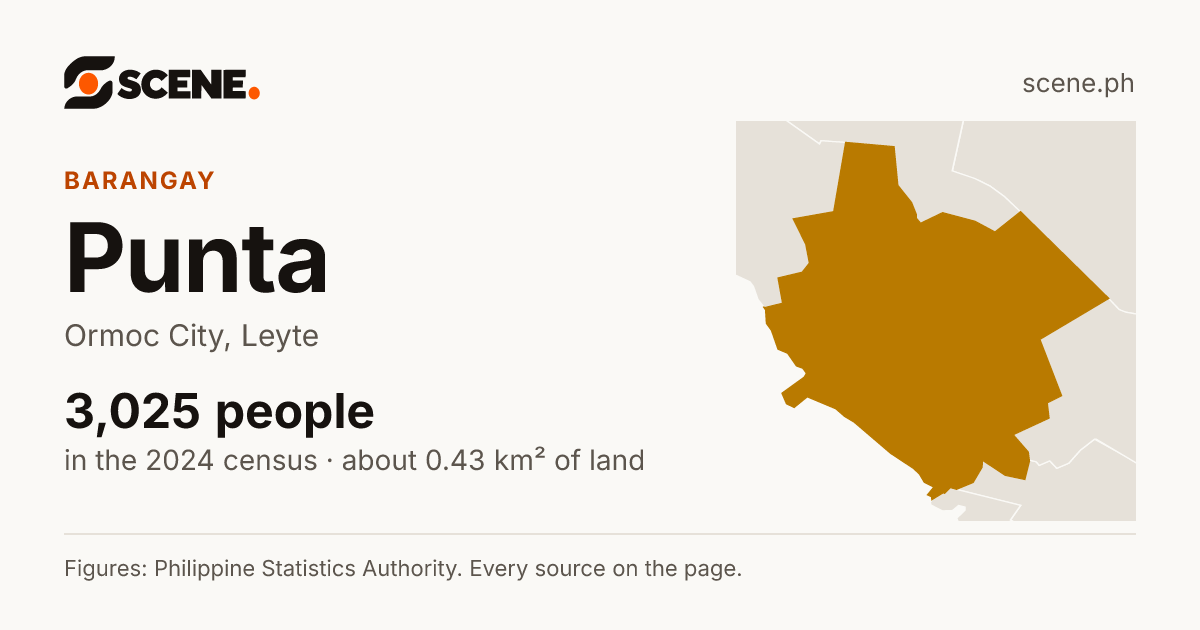 Punta, Ormoc City, barangay: 3,025 people in the 2024 census