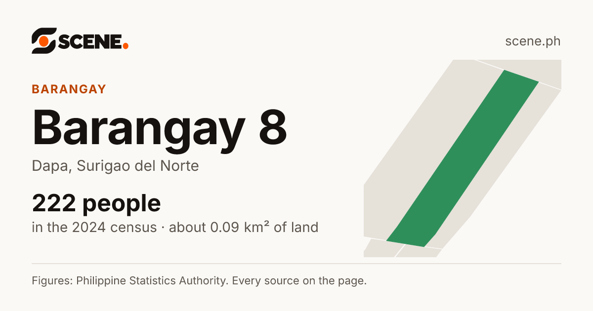 Barangay 8, Dapa, barangay: 222 people in the 2024 census