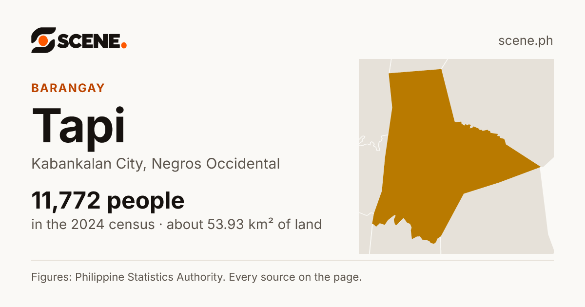 Tapi, Kabankalan City, barangay: 11,772 people in the 2024 census