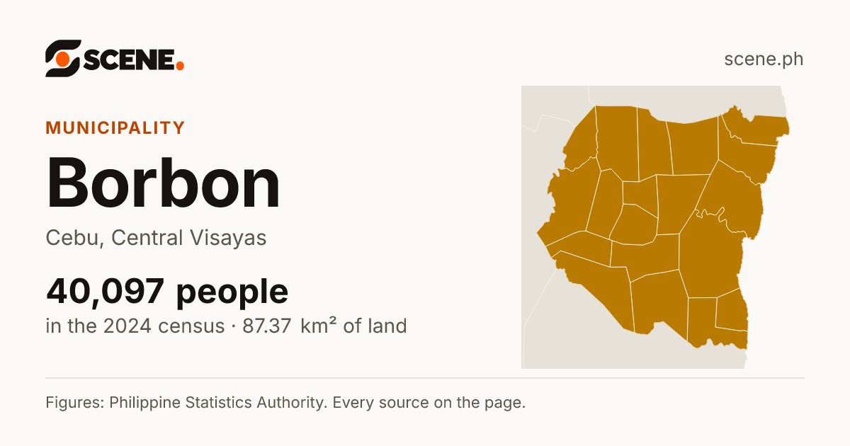Borbon, Cebu, municipality: 40,097 people in the 2024 census