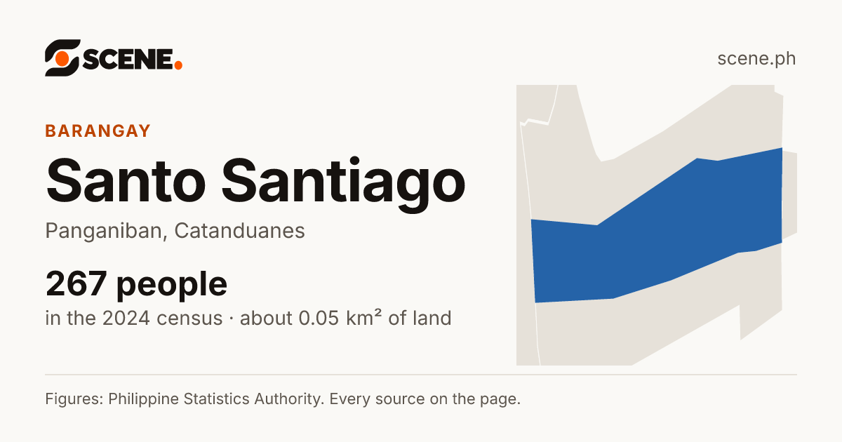 Santo Santiago, Panganiban, barangay: 267 people in the 2024 census
