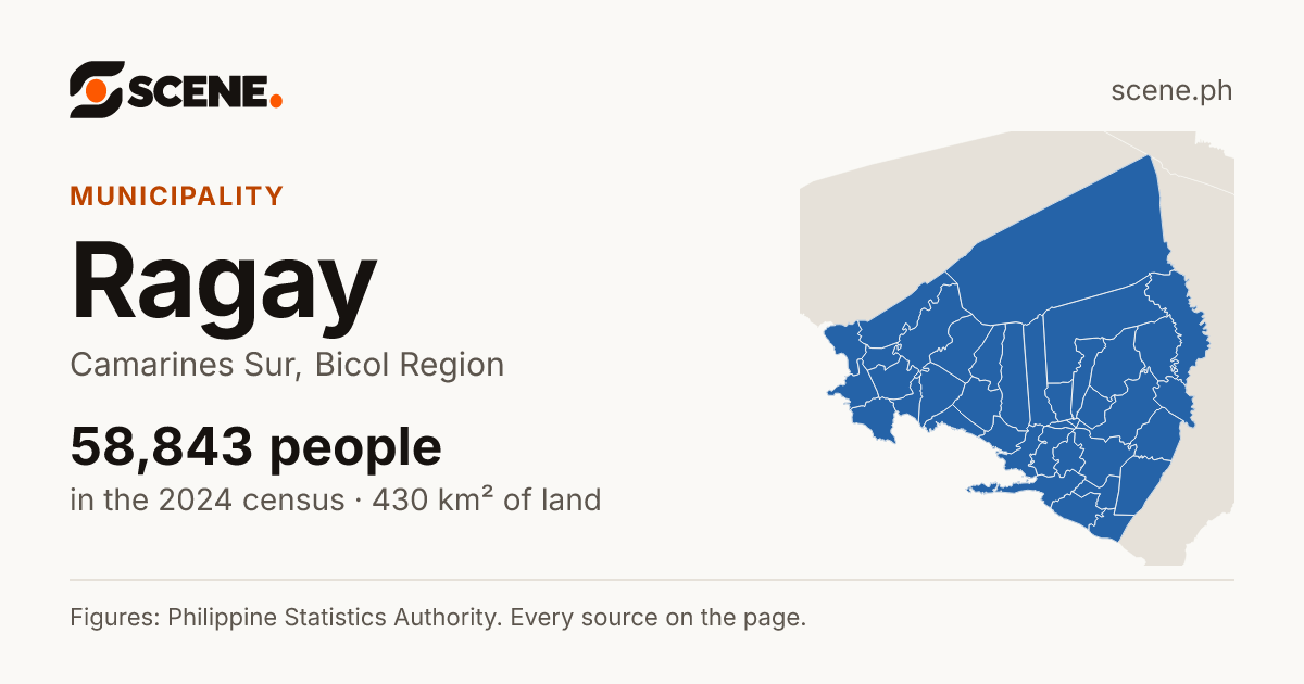 Ragay, Camarines Sur, municipality: 58,843 people in the 2024 census