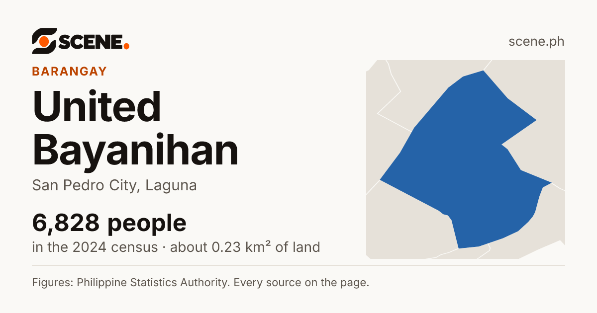 United Bayanihan, San Pedro City, barangay: 6,828 people in the 2024 census