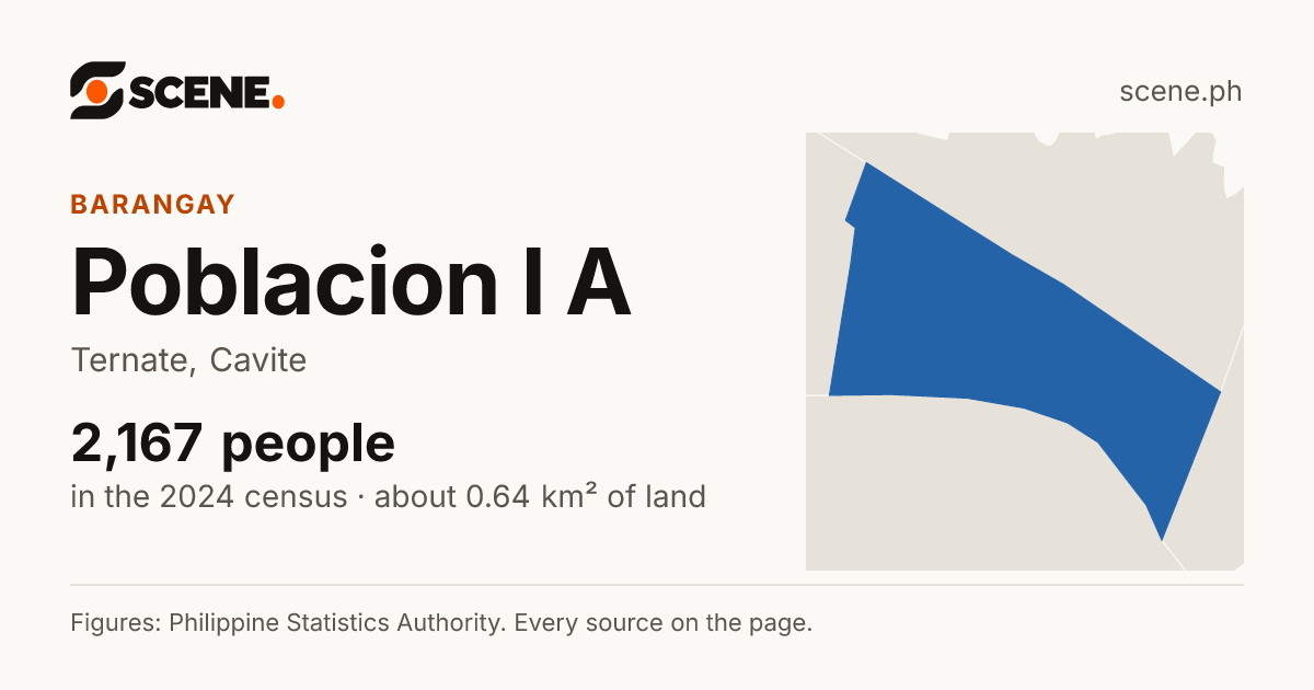 Poblacion I A, Ternate, barangay: 2,167 people in the 2024 census