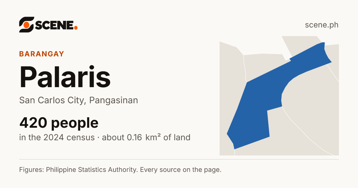 Palaris, San Carlos City, barangay: 420 people in the 2024 census