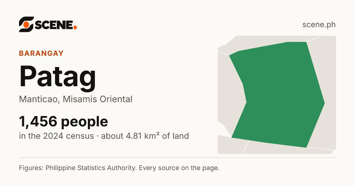 Patag, Manticao, barangay: 1,456 people in the 2024 census