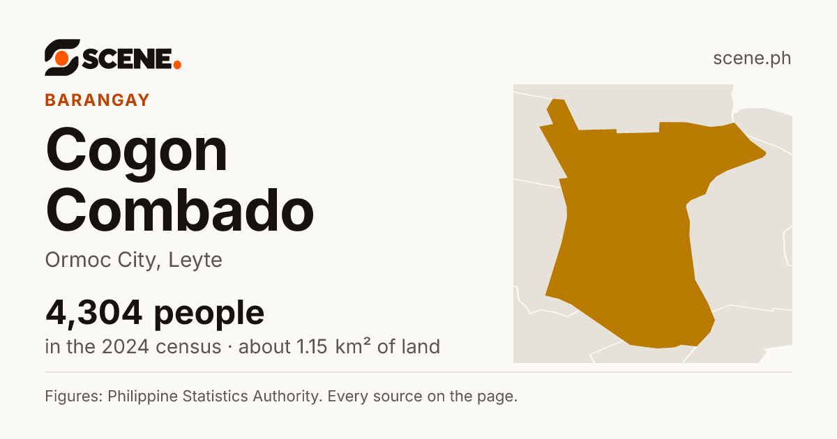 Cogon Combado, Ormoc City, barangay: 4,304 people in the 2024 census