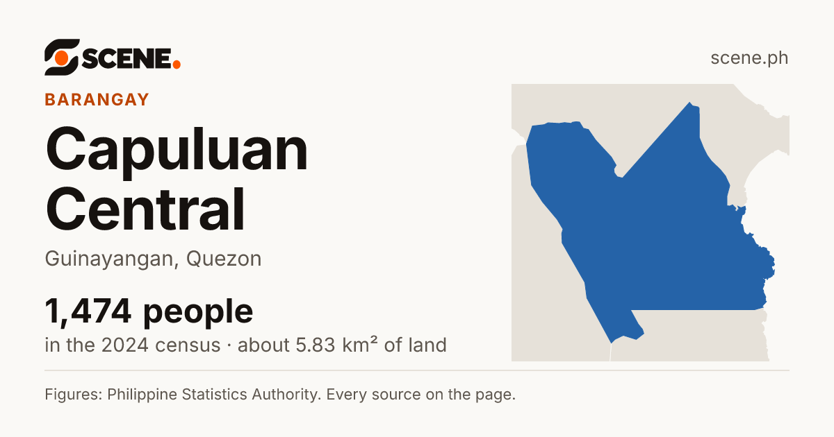 Capuluan Central, Guinayangan, barangay: 1,474 people in the 2024 census