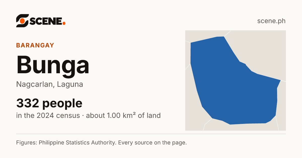 Bunga, Nagcarlan, barangay: 332 people in the 2024 census
