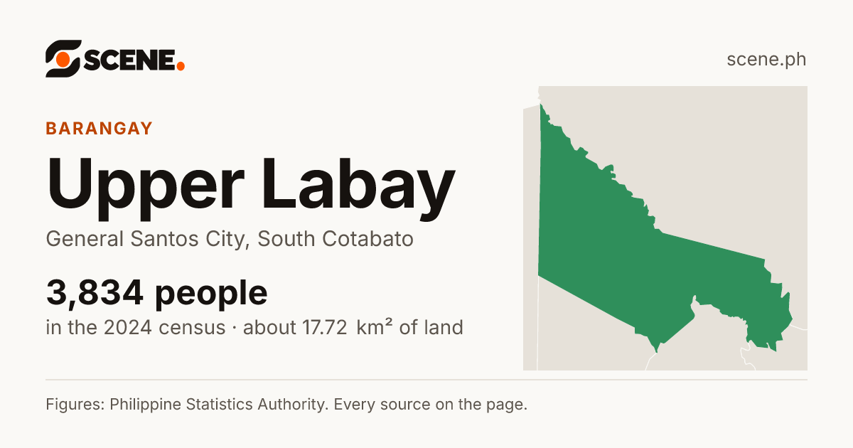 Upper Labay, General Santos City, barangay: 3,834 people in the 2024 census