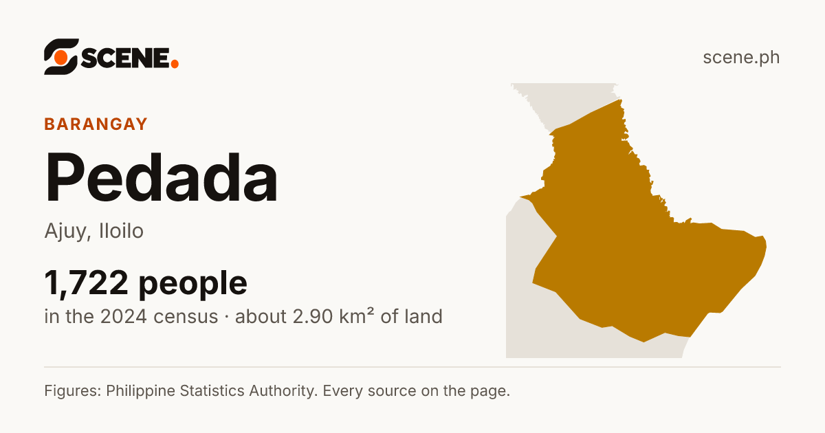 Pedada, Ajuy, barangay: 1,722 people in the 2024 census