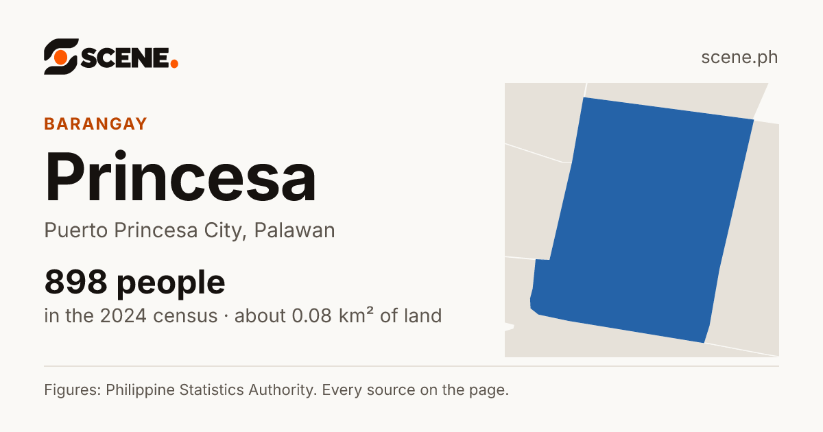 Princesa, Puerto Princesa City, barangay: 898 people in the 2024 census