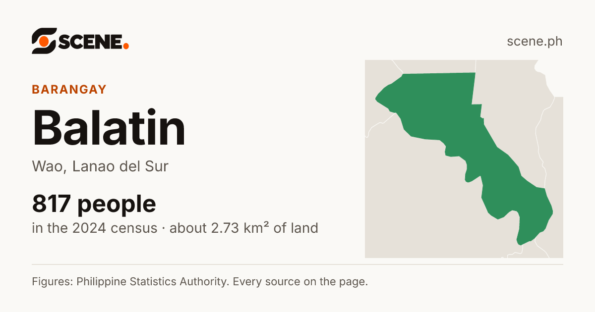 Balatin, Wao, barangay: 817 people in the 2024 census