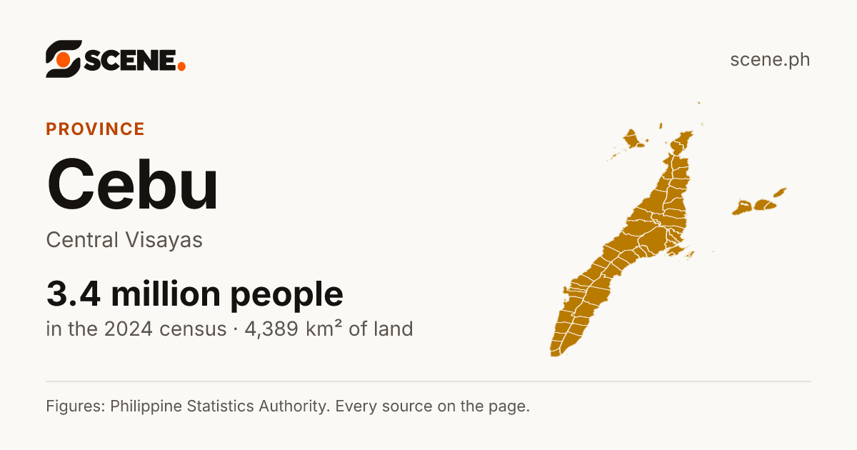 Cebu, province: 3,400,522 people in the 2024 census