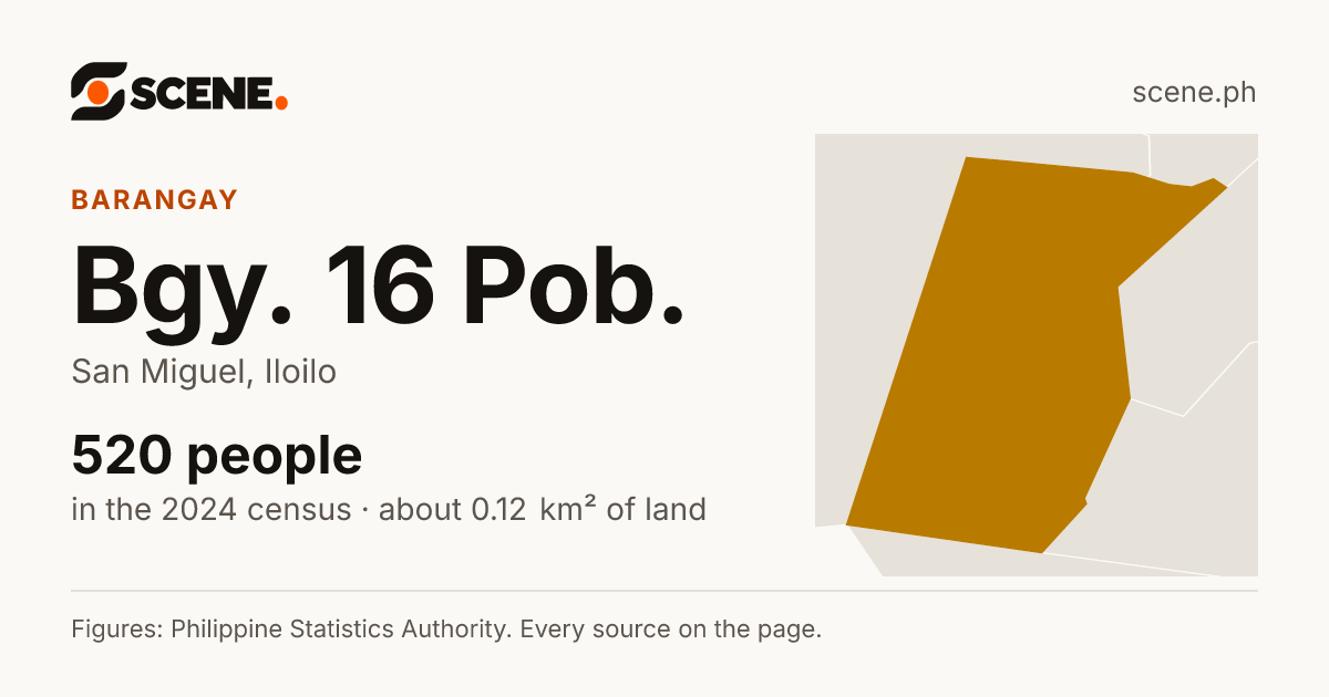 Bgy. 16 Pob., San Miguel, barangay: 520 people in the 2024 census