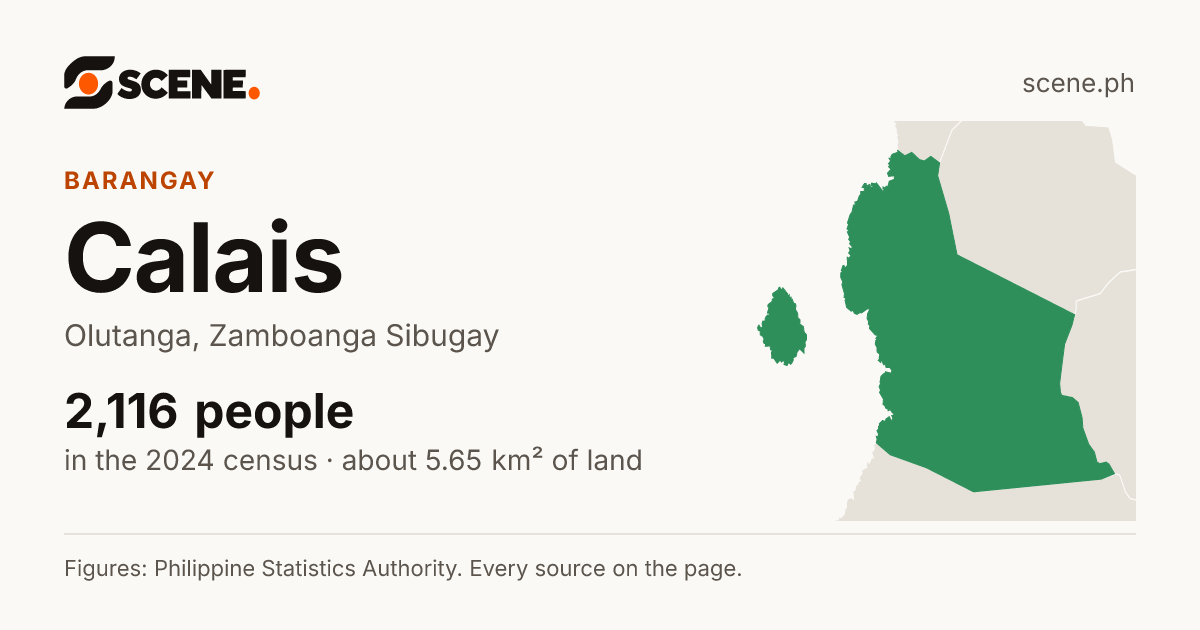 Calais, Olutanga, barangay: 2,116 people in the 2024 census