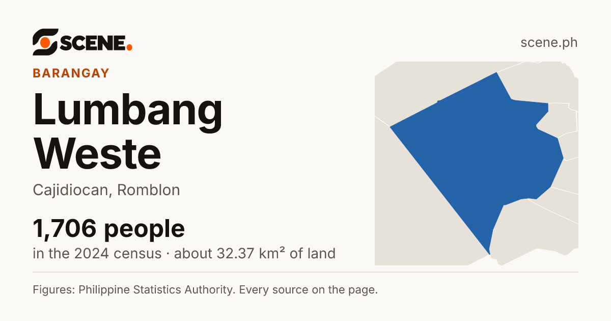 Lumbang Weste, Cajidiocan, barangay: 1,706 people in the 2024 census