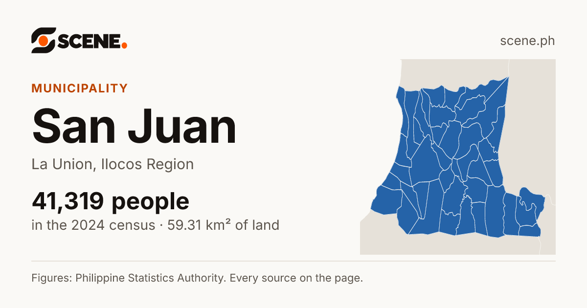 San Juan, La Union, municipality: 41,319 people in the 2024 census