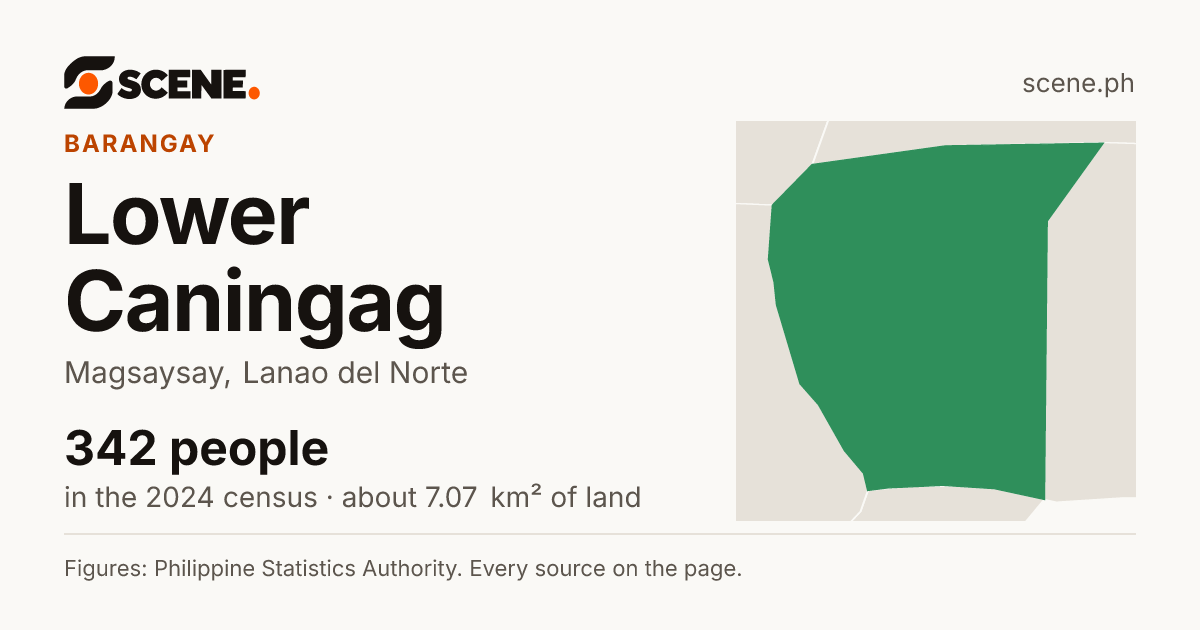 Lower Caningag, Magsaysay, barangay: 342 people in the 2024 census