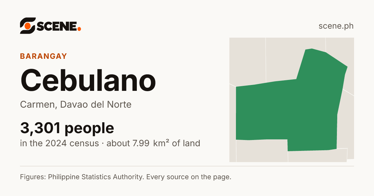 Cebulano, Carmen, barangay: 3,301 people in the 2024 census