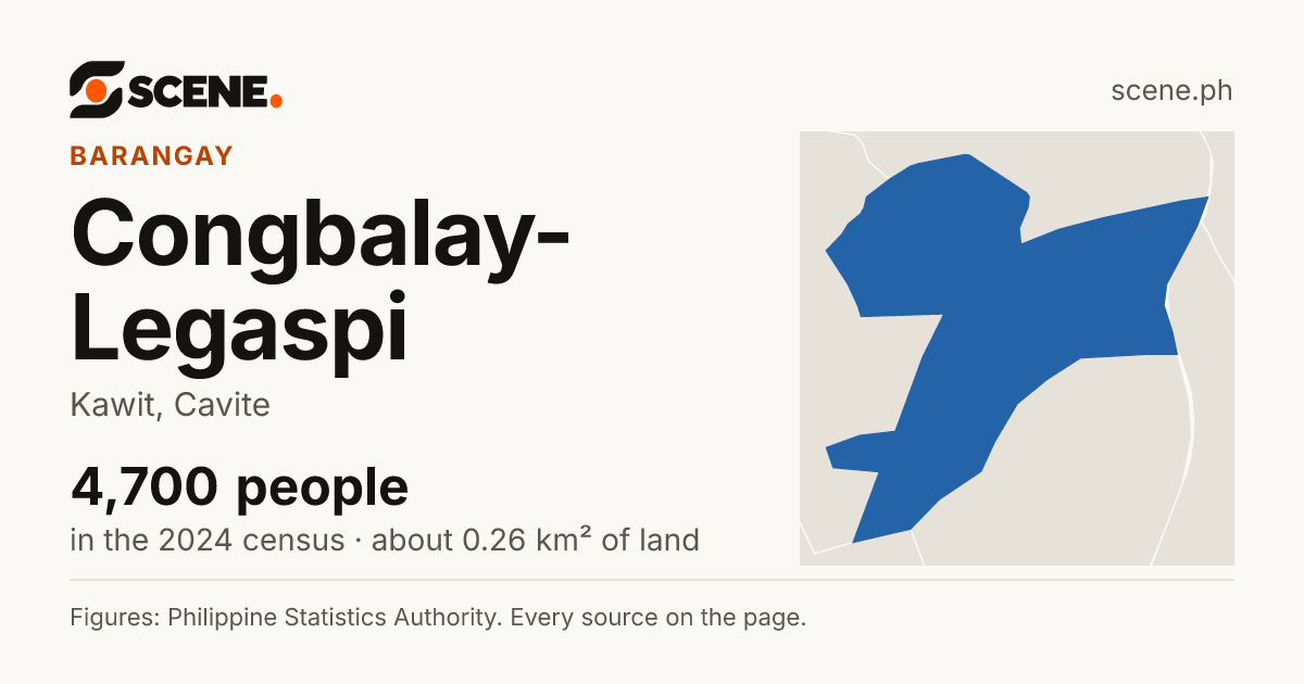 Congbalay-Legaspi, Kawit, barangay: 4,700 people in the 2024 census