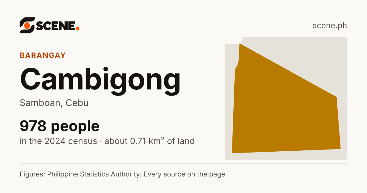 Cambigong, Samboan, barangay: 978 people in the 2024 census