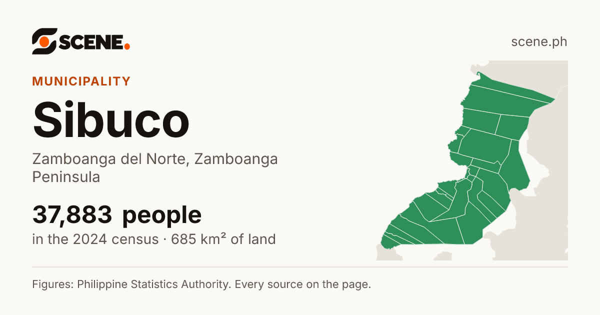Sibuco, Zamboanga del Norte, municipality: 37,883 people in the 2024 census