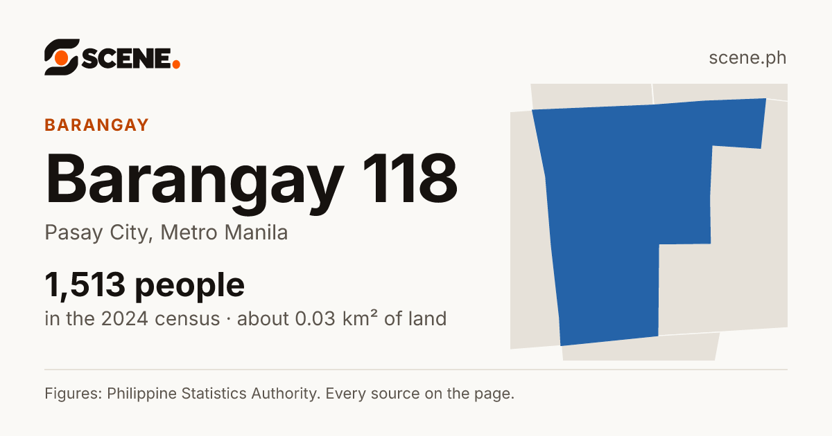 Barangay 118, Pasay City, barangay: 1,513 people in the 2024 census