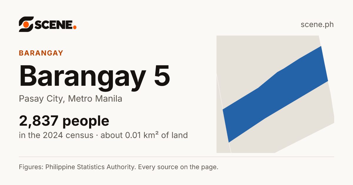 Barangay 5, Pasay City, barangay: 2,837 people in the 2024 census