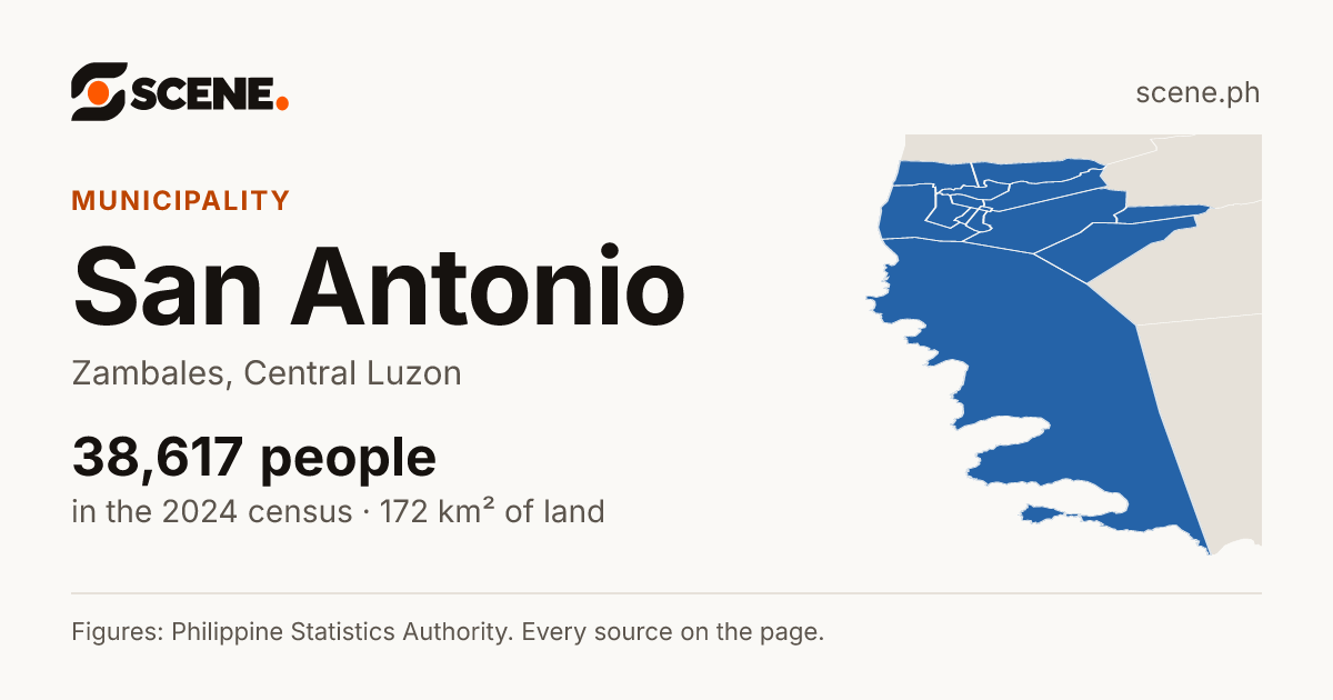 San Antonio, Zambales, municipality: 38,617 people in the 2024 census