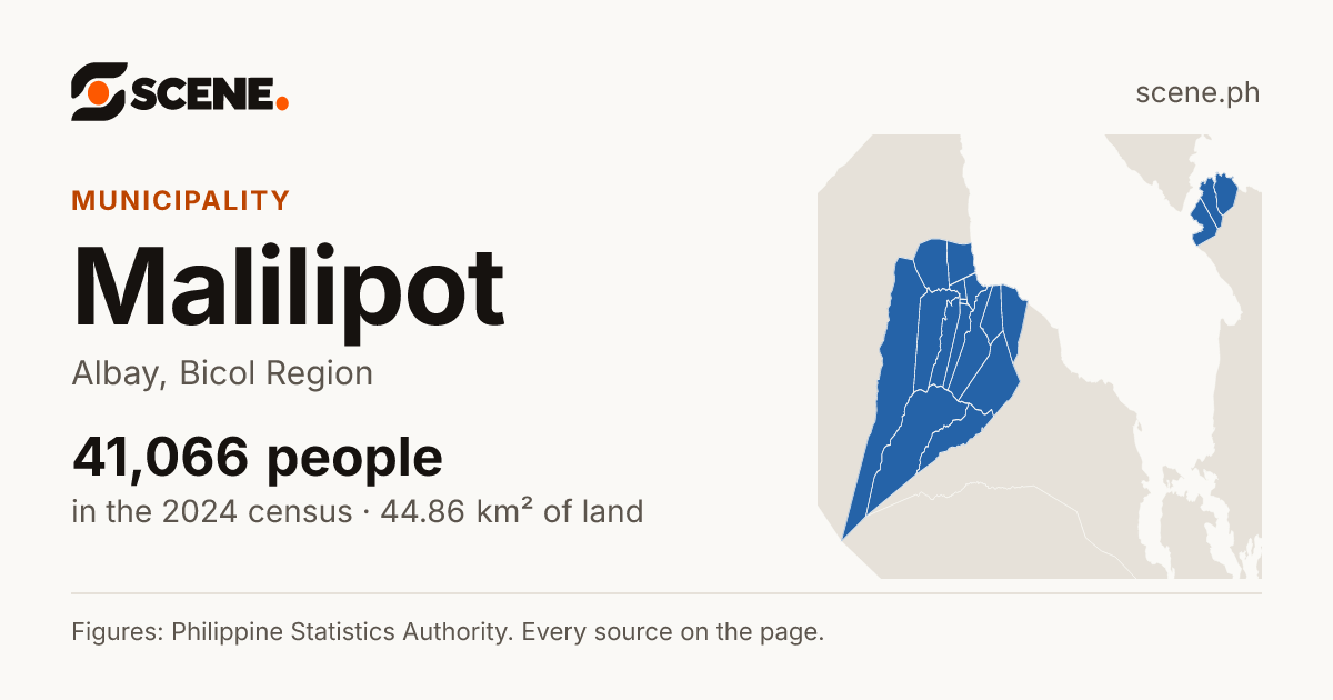 Malilipot, Albay, municipality: 41,066 people in the 2024 census