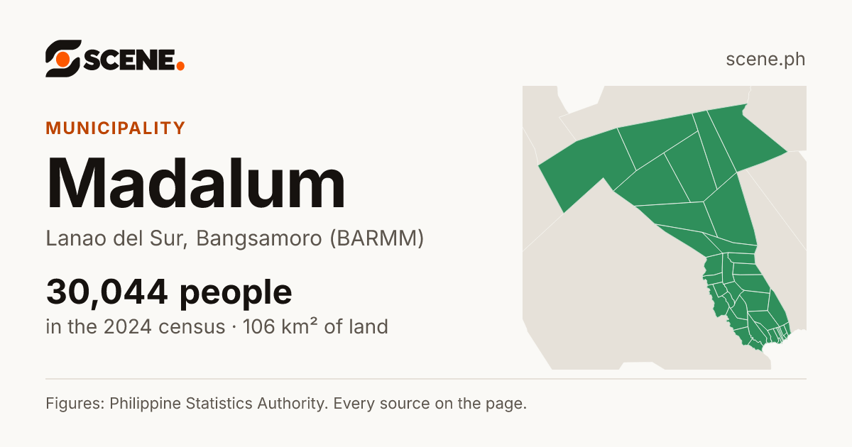 Madalum, Lanao del Sur, municipality: 30,044 people in the 2024 census