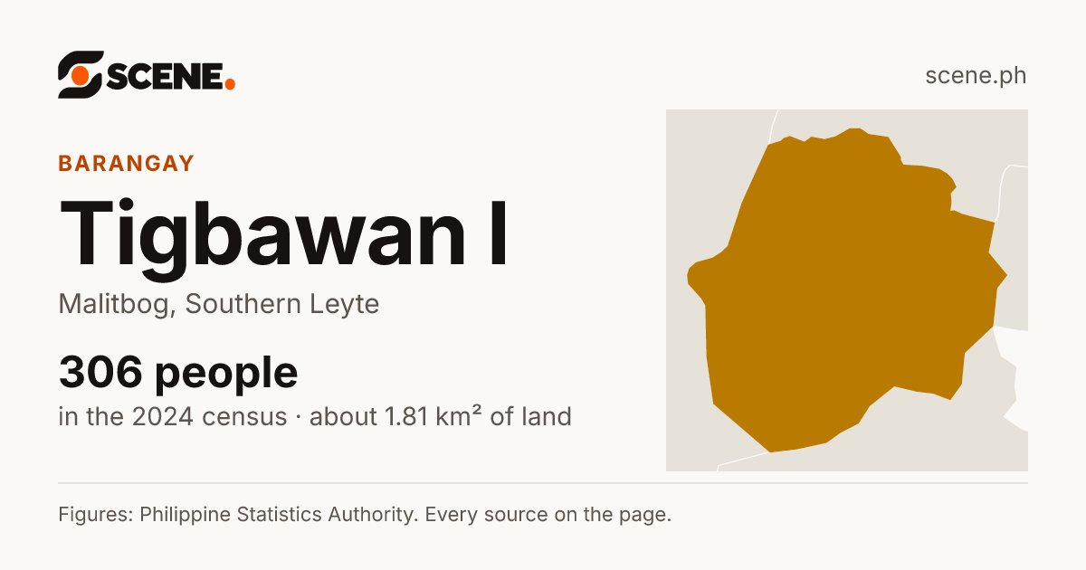 Tigbawan I, Malitbog, barangay: 306 people in the 2024 census
